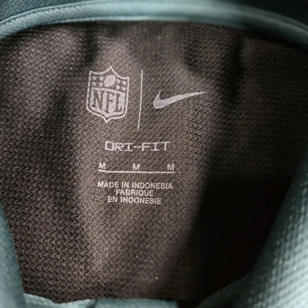 Mens Nike DriFIT Philadelphia Eagles Polo Shirt Medium Green Black NFL